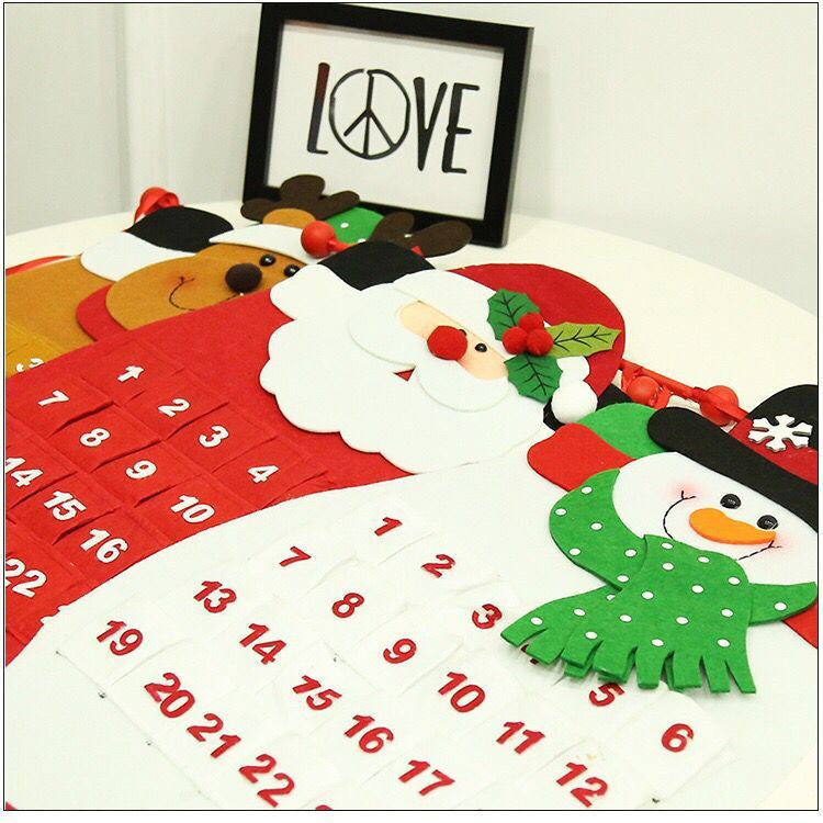 Kerstdecoratie Kalender in 3 personages